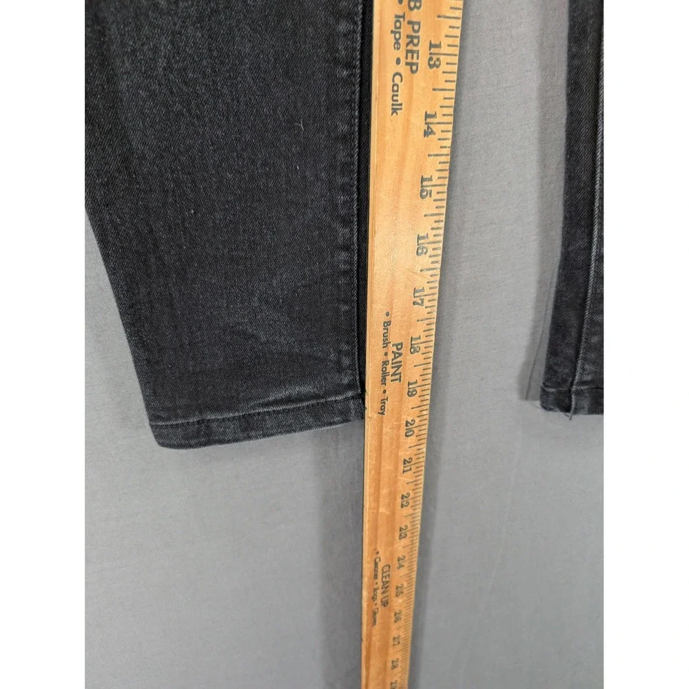 True Religion Boys Geno Relaxed Slim‎ Black Jeans Size 6 Red Stitching 40689
